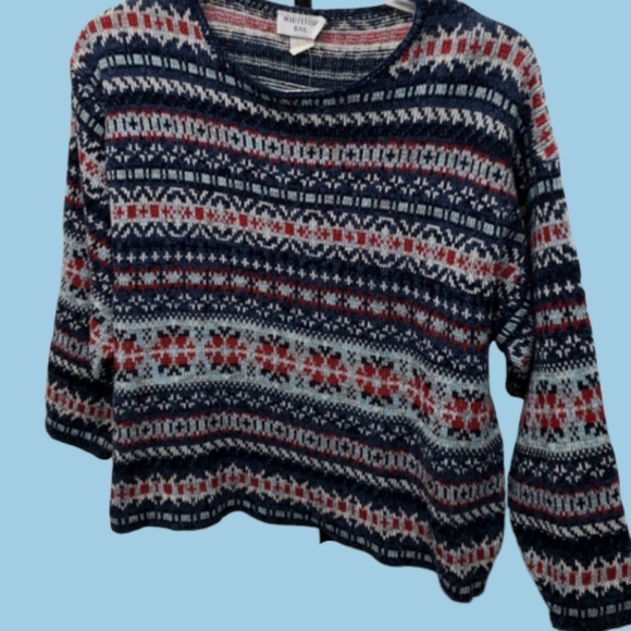 WHITEFISH bay Sweaters - EUC WHITEFISH BAY blue red sweater medium